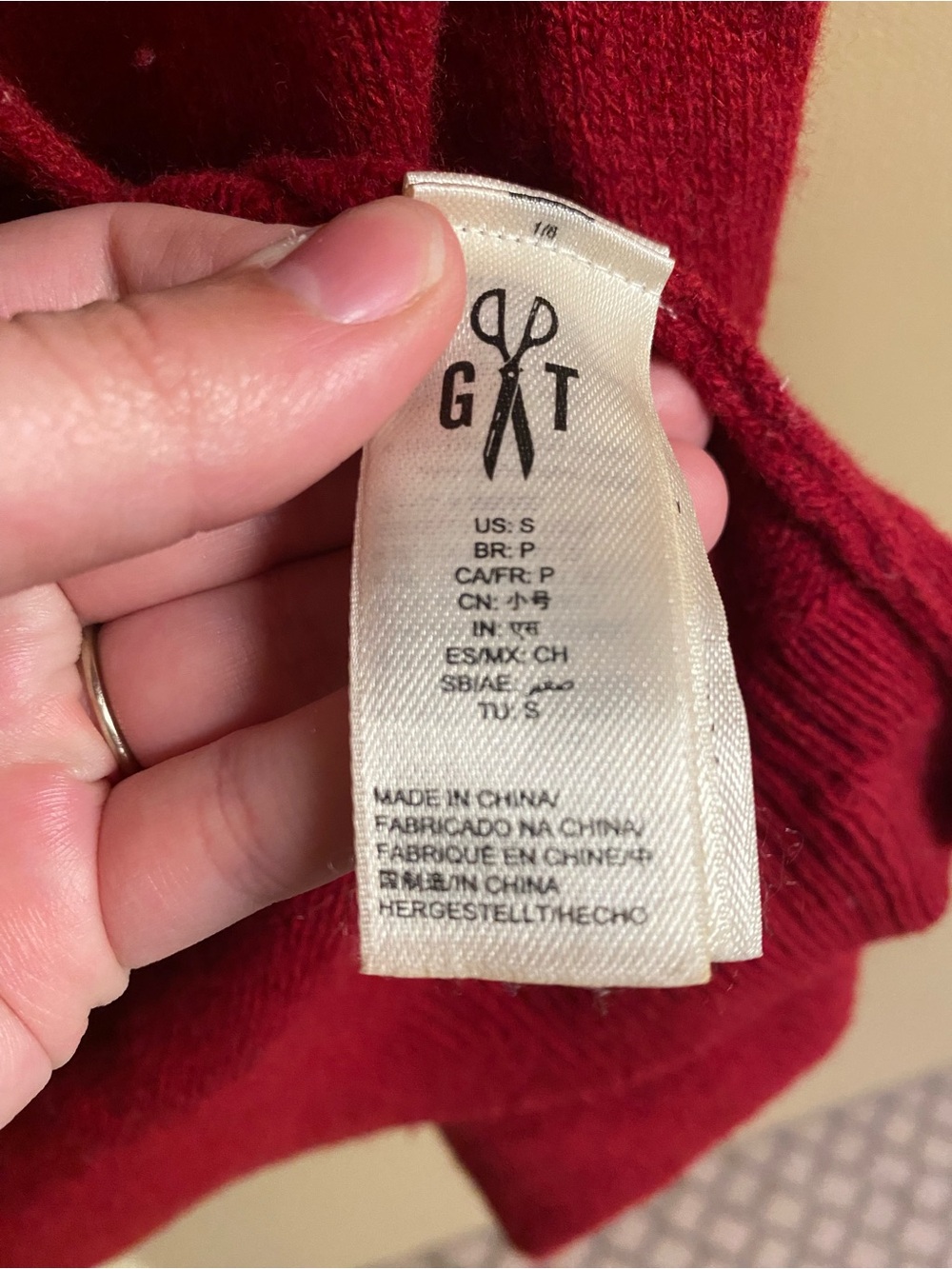 Goodthreads Red Button-Up Cardigan Sweater - Picture 5 of 7